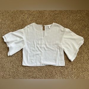 Leith bell sleeve cropped blouse